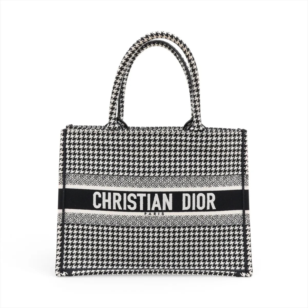 Christian Dior Book Tote Medium canvas Tote bag Black × White