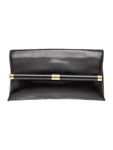 Embossed Leather Clutch