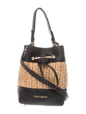 Strathberry Raffia Osette Bucket