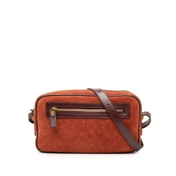 Suede Monogram All Over Camera Bag