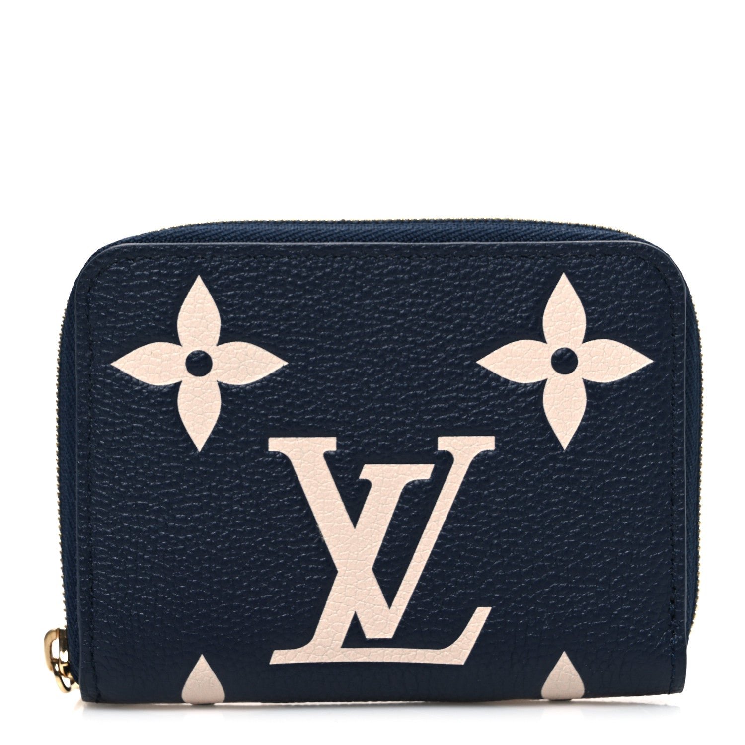 Louis Vuitton Empreinte Monogram Giant Zippy Coin Purse Navy Creme