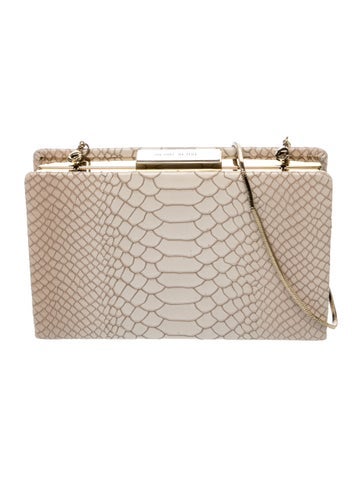 Embossed Leather Evening Bag