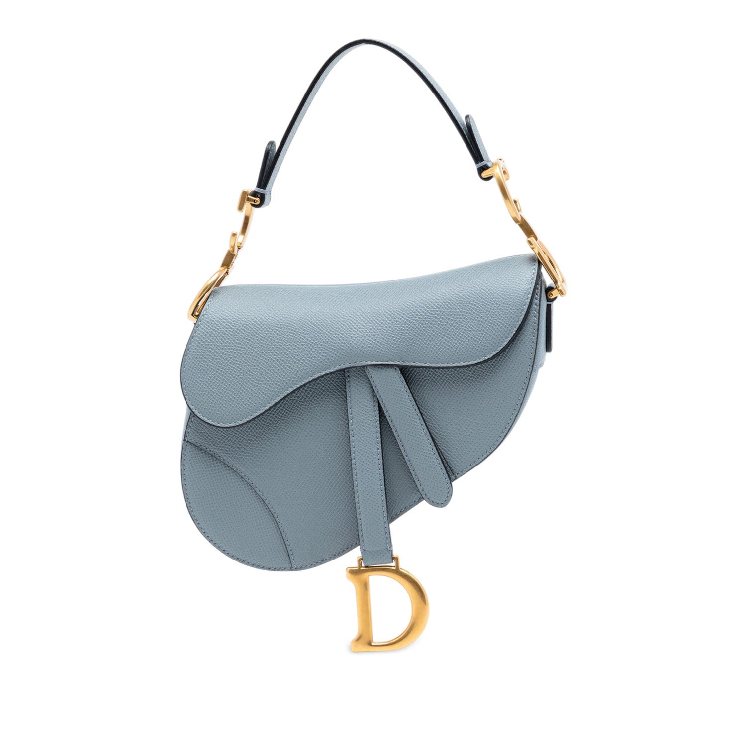 Calf Leather Grained Calfskin Saddle Bag