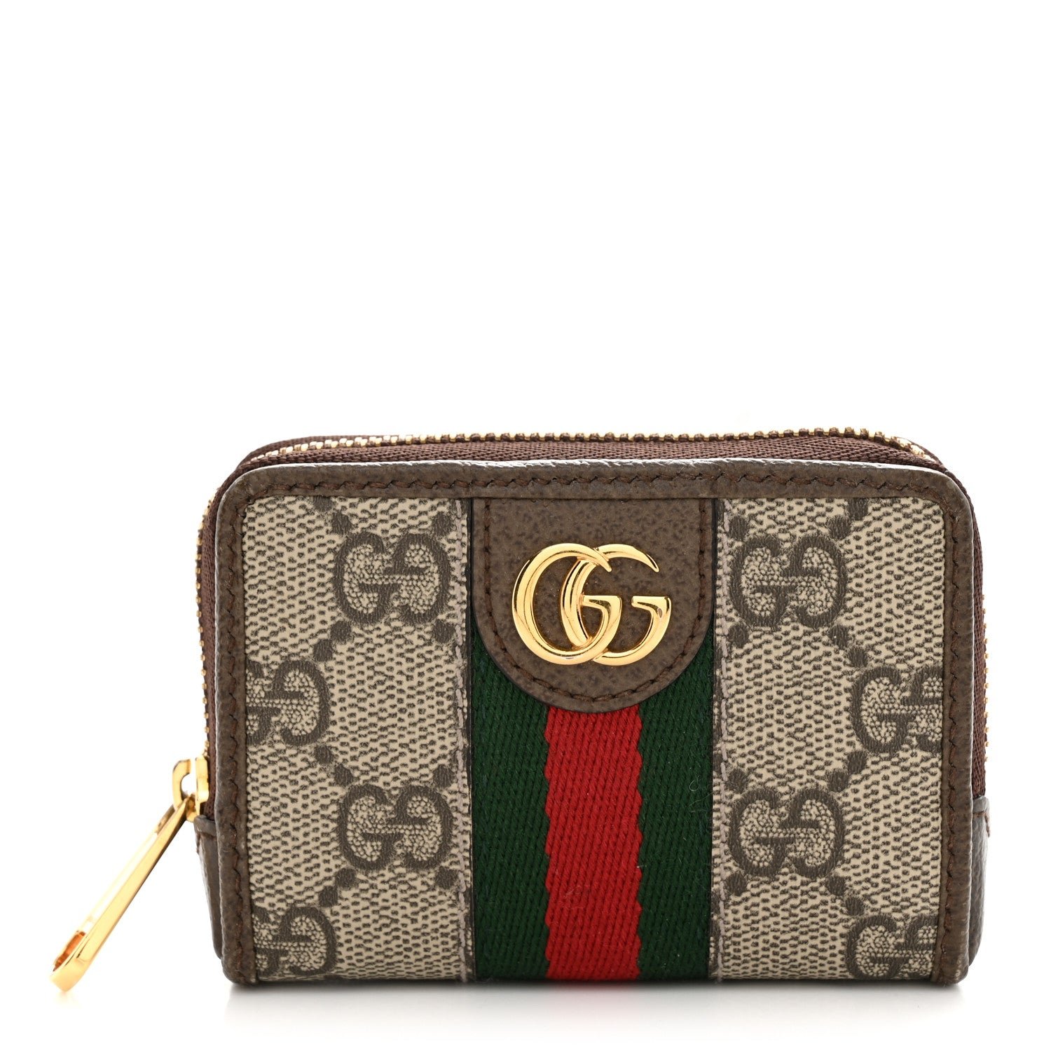 Gucci GG Supreme Monogram Web Ophidia Playing Card Case Beige New Acero
