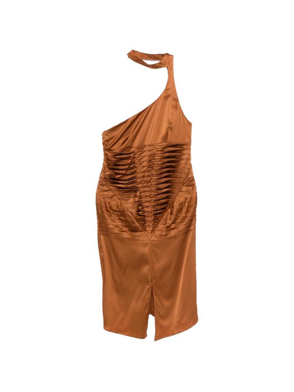 2000s ruched one-shoulder mini dress