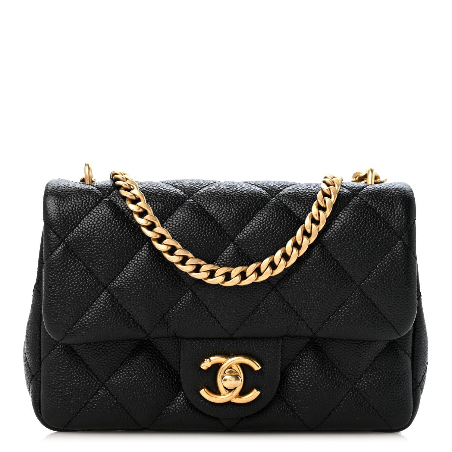 Chanel Caviar Quilted Mini Sweetheart Rectangular Flap Black