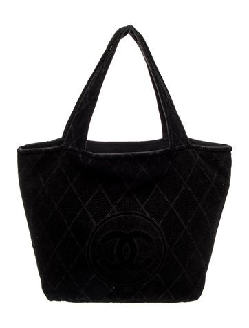 Chanel Terry Cloth CC Beach Tote W/ Pouch