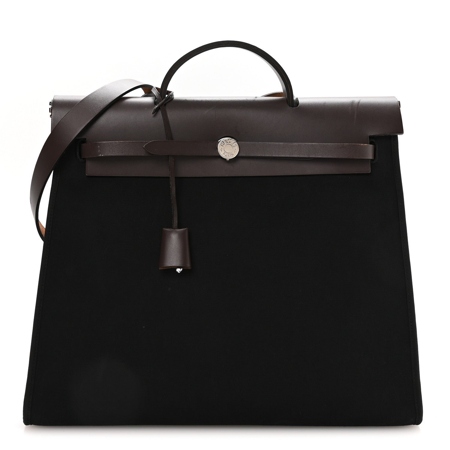 Hermes Toile Vache Hunter Herbag Zip 39 MM Black Ebene