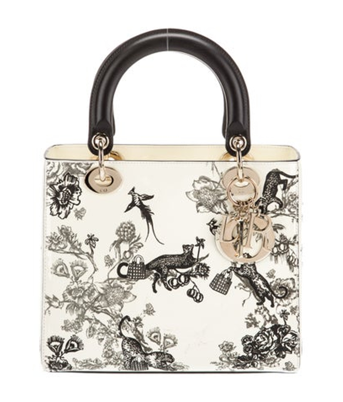 Dior Dior Toile De Jouy Top Handle Bag Medium