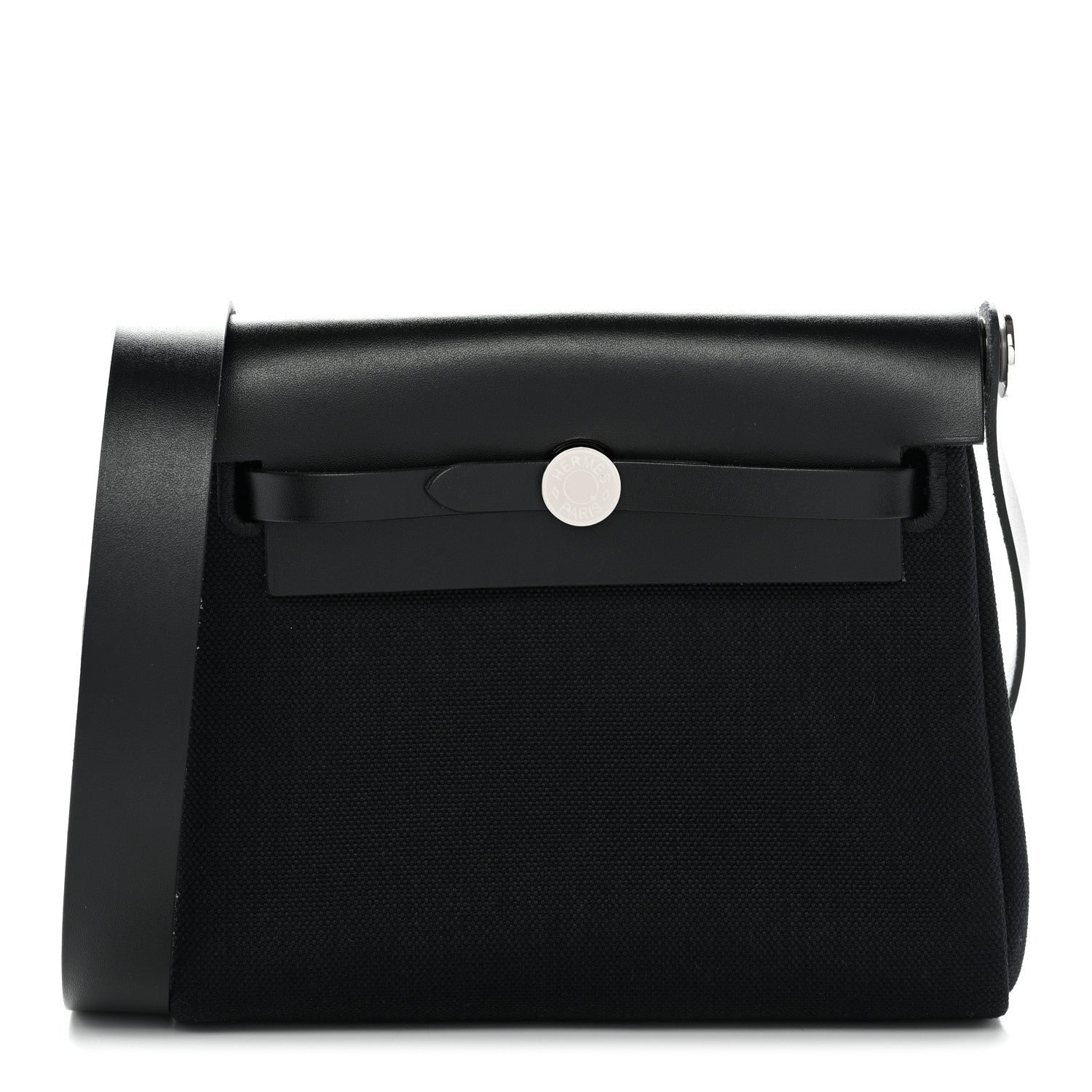 Hermes Hermes Military Toile Vache Hunter Herbag Zip Retourne 20 Black