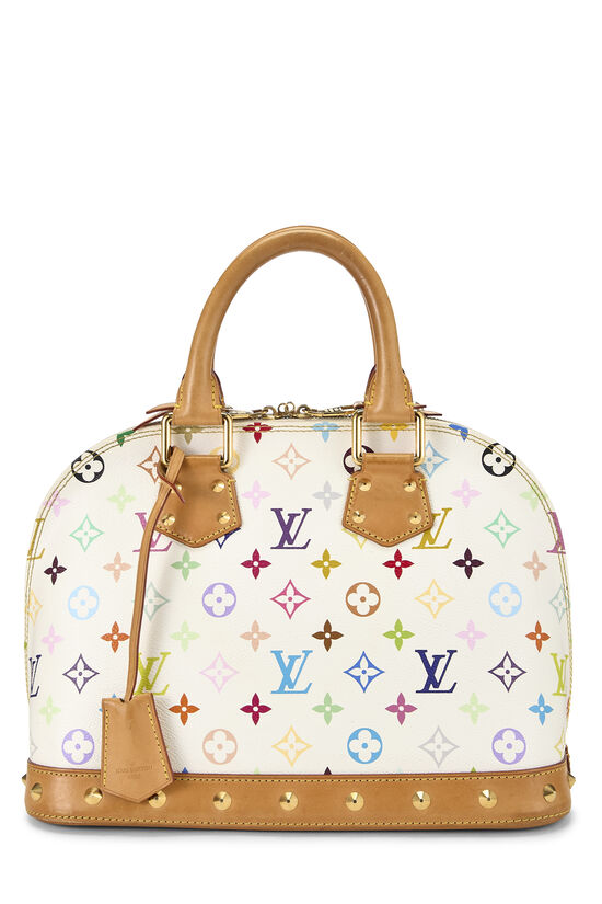 Louis Vuitton Takashi Murakami x Louis Vuitton White Monogram Multicolore Alma PM NM