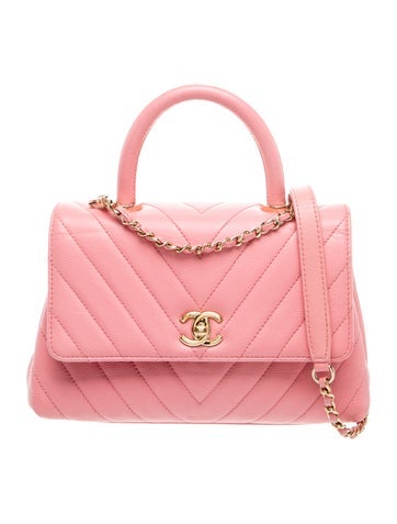 Mini Chevron Coco Handle Bag