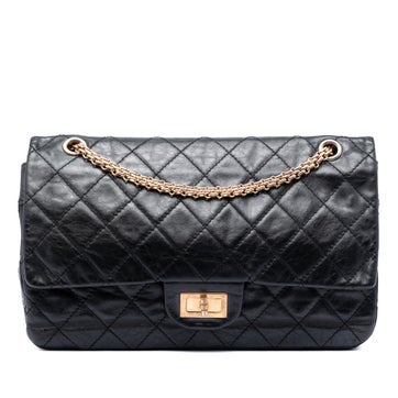 Calf Leather Quilted Aged Calfskin Reissue 2.55 Double Flap