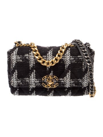 Medium Houndstooth Tweed 19 Flap Bag