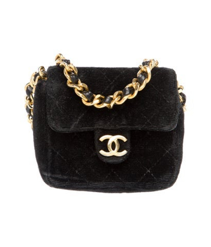 Chanel Micro Velvet Flap Bag