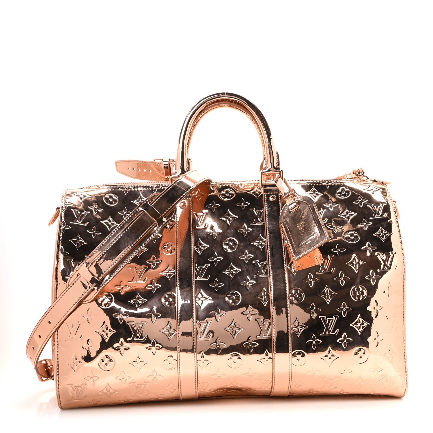 Louis Vuitton Monogram Mirror Keepall Bandouliere 45 Copper