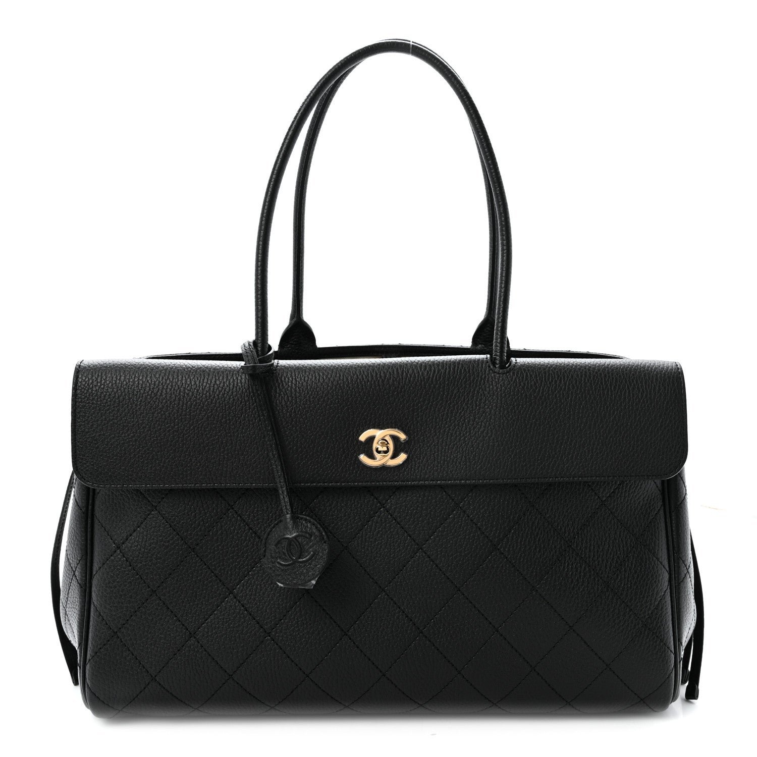 Chanel Grained Calfskin Stitched Urban Essentials Large Shopping Bag Black