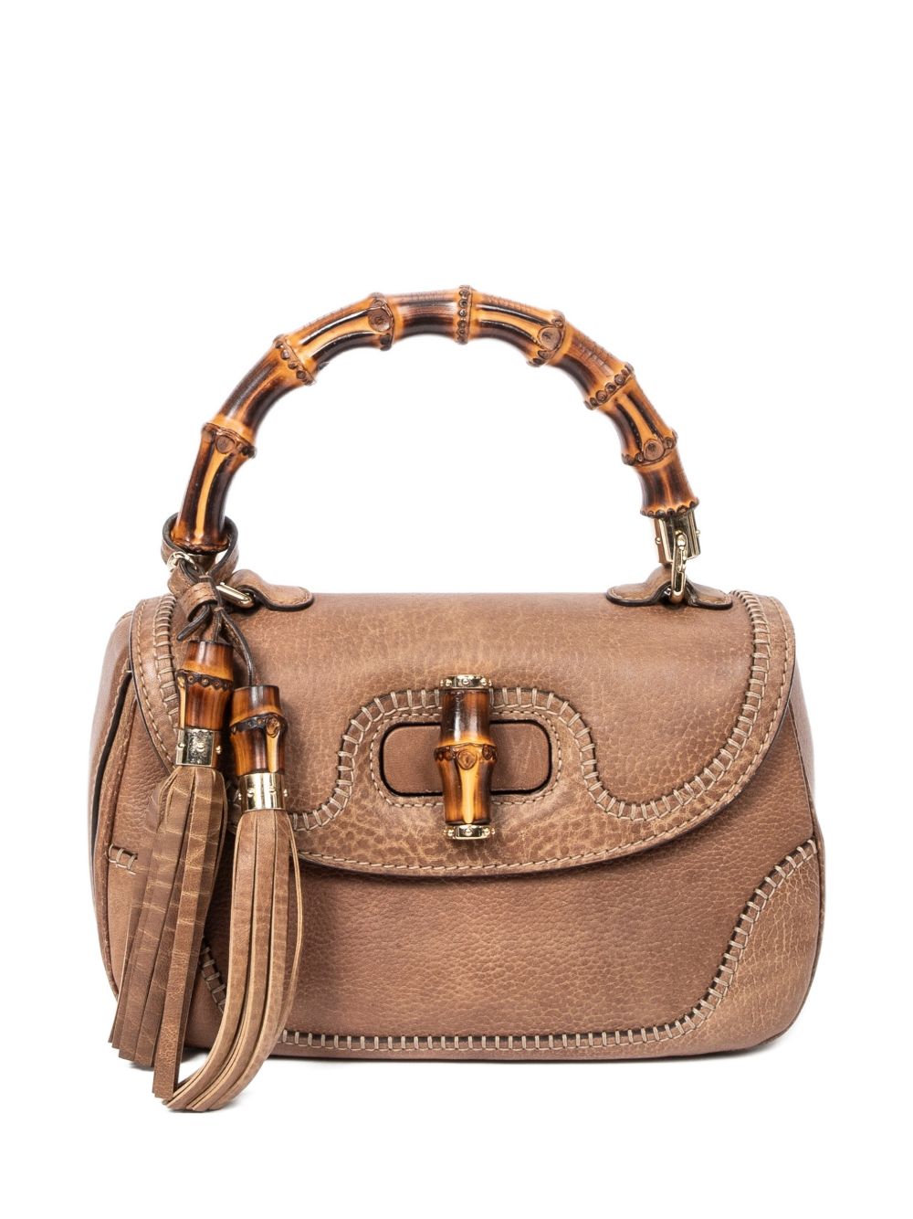 Bamboo tassel-detail tote bag