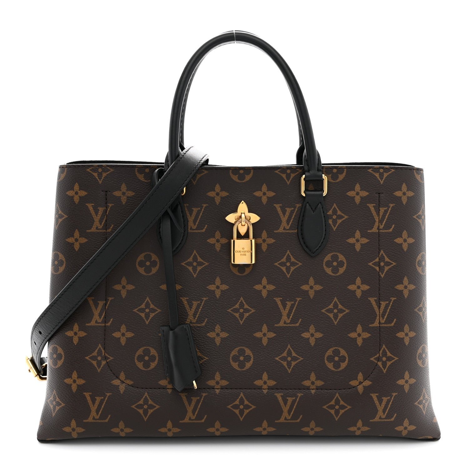 Monogram Flower Tote Black