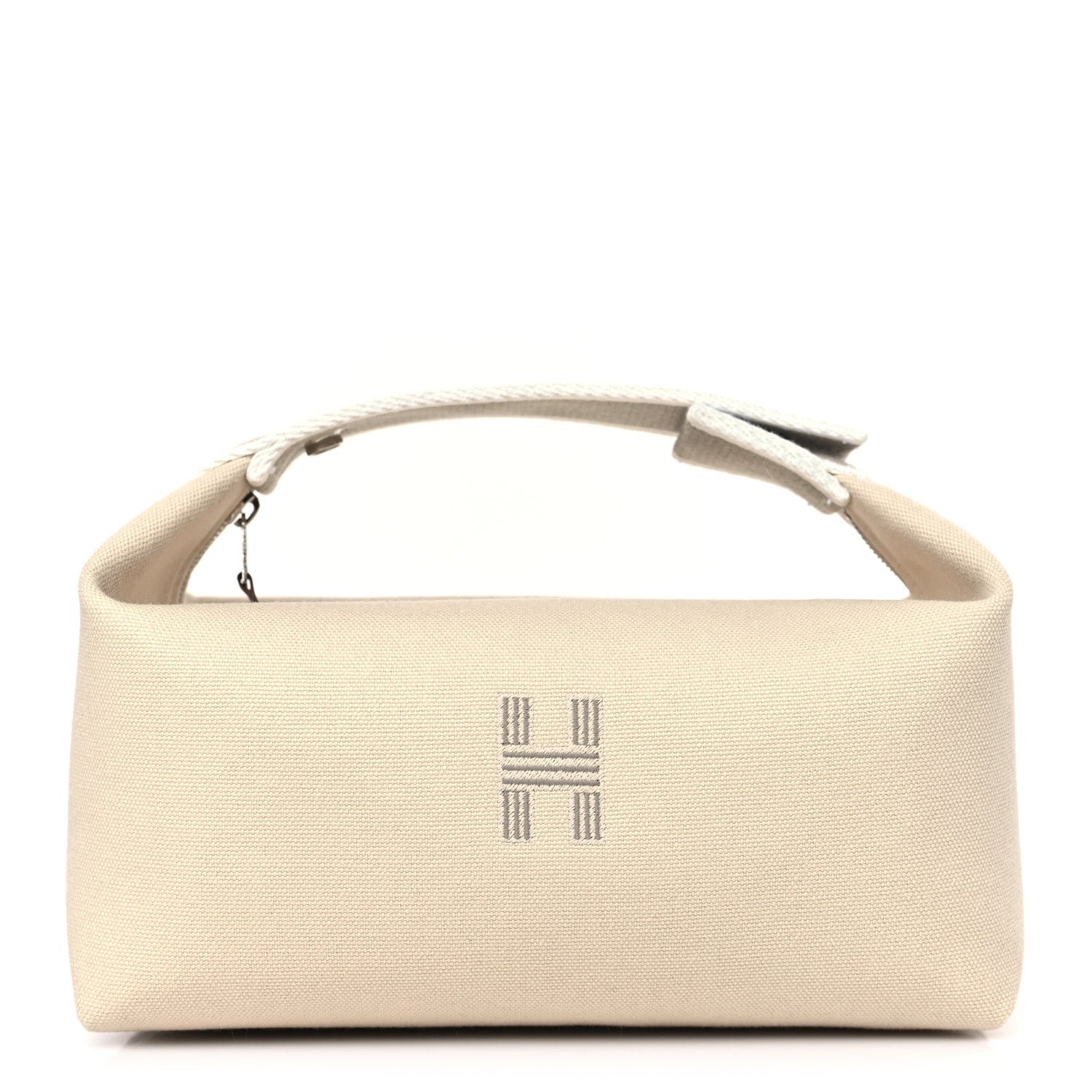 Hermes Canvas Small Bride-A-Brac Pouch Natural