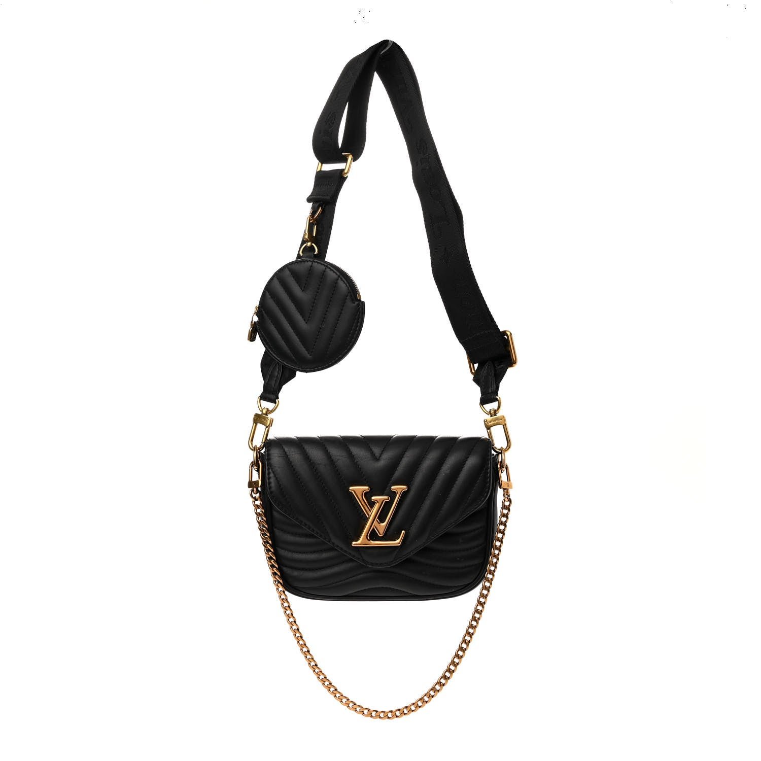 Louis Vuitton Calfskin New Wave Multi Pochette Black