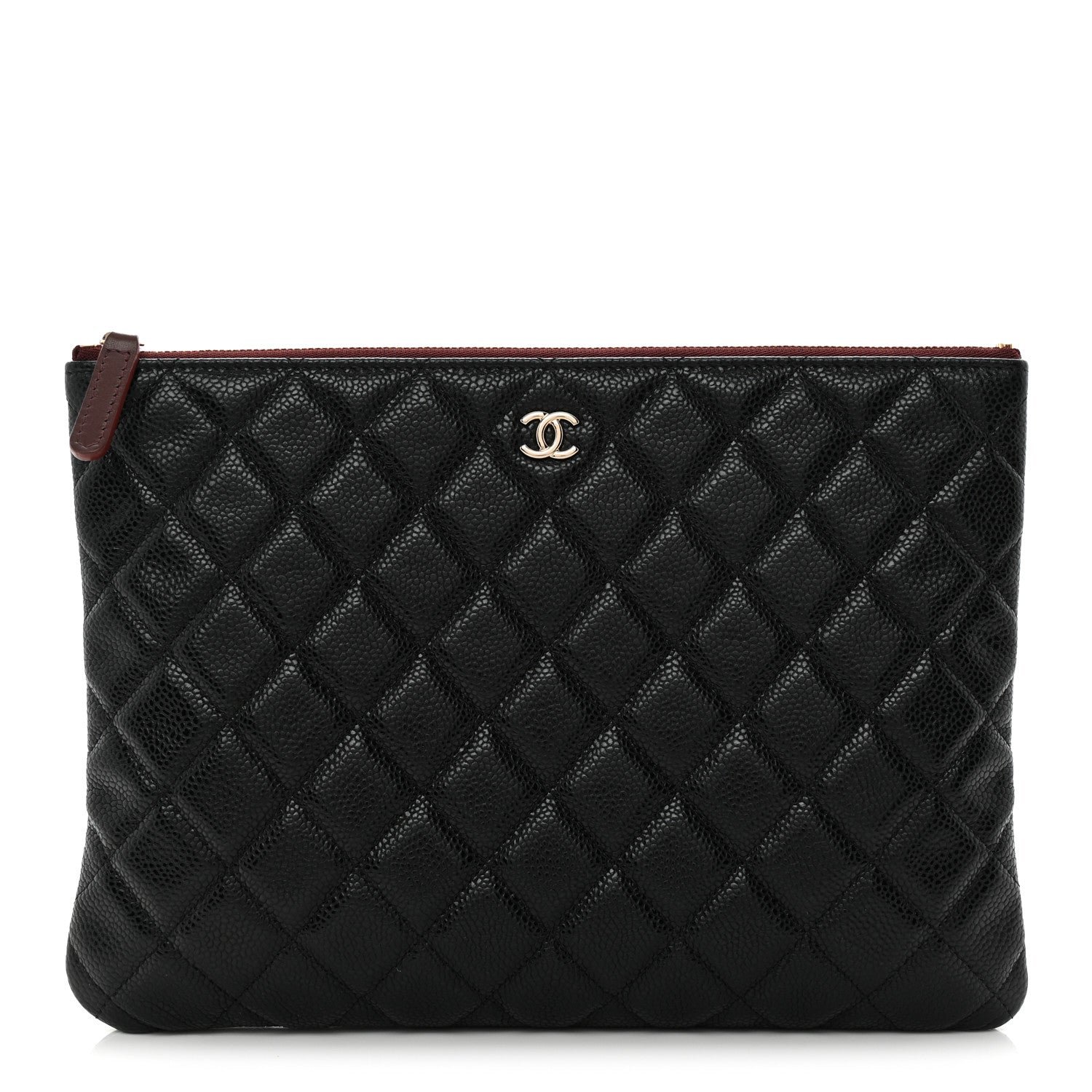 Caviar Quilted Medium Cosmetic Case Black
