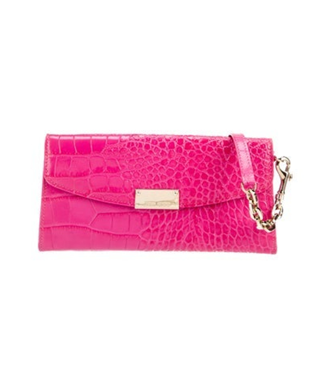 Jimmy Choo Choo Embossed Leather Shoulder Bag