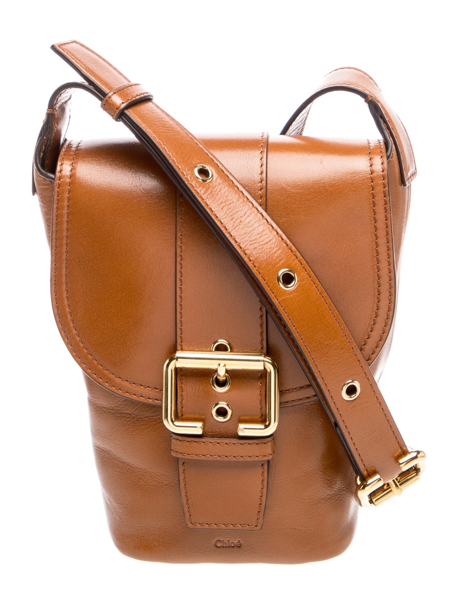 Chloe Leather Camera Crossbody Bag Small
