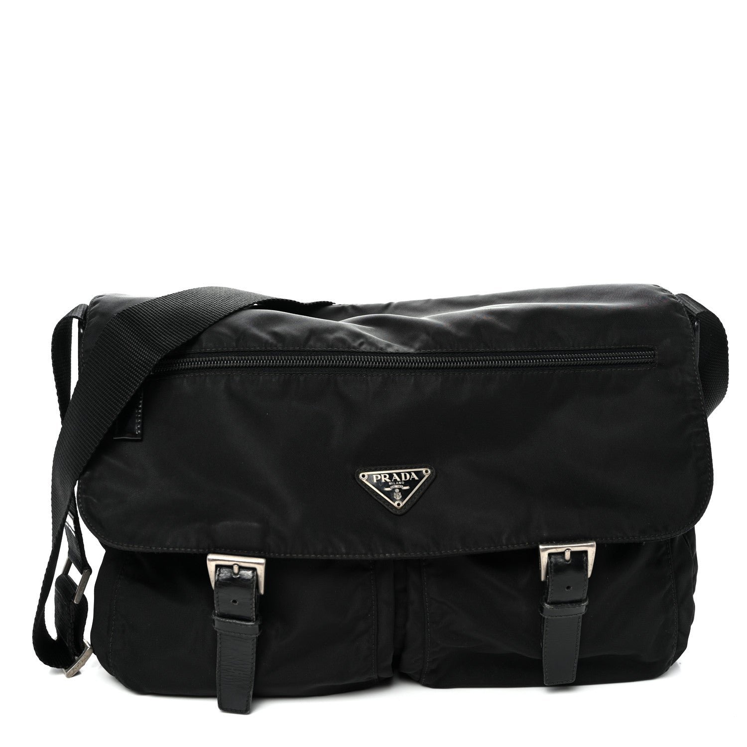 Prada Prada Nylon Vela Sport Messenger Bag Black