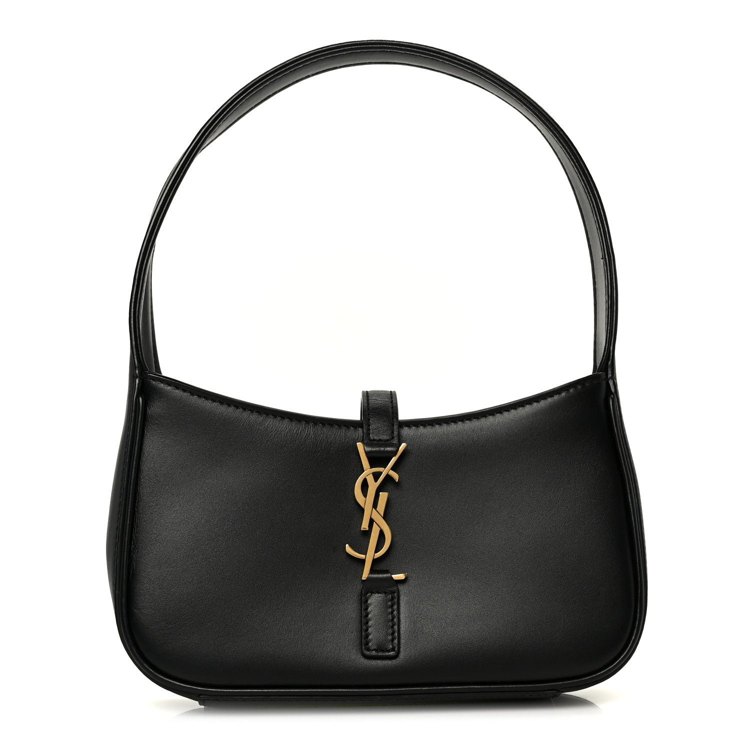 Saint Laurent Smooth Calfskin Le 5 A 7 Mini Hobo Black