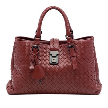 Leather Small Nappa Intrecciato Roma Satchel