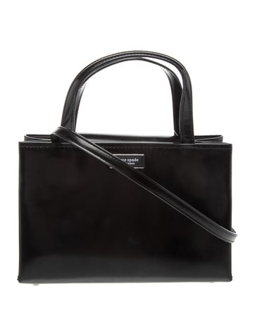 Patent Leather Top Handle Bag