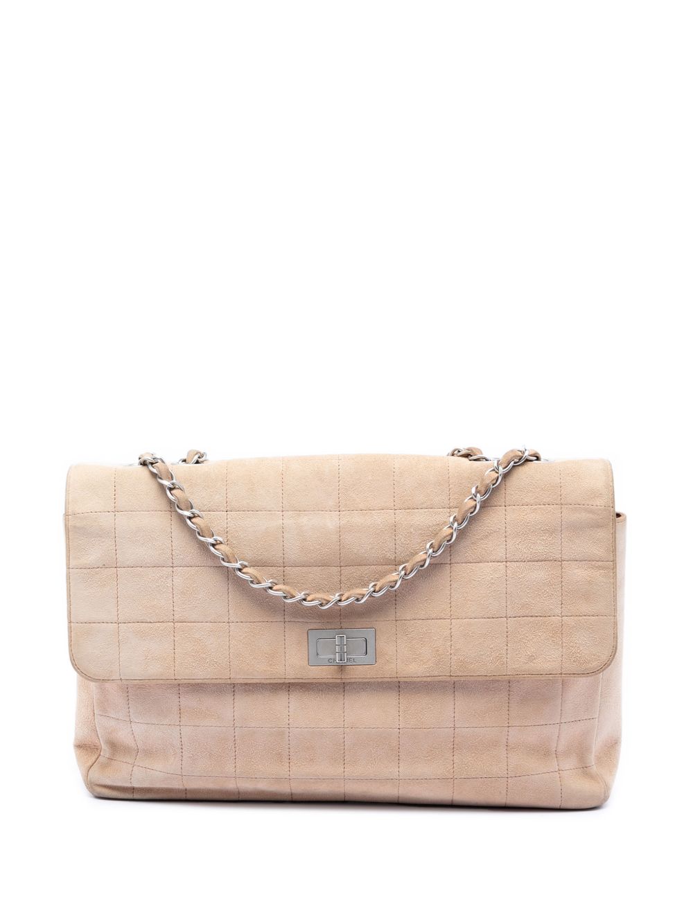 2000-2002 Choco Bar Suede Mademoiselle Turnlock Flap shoulder bag