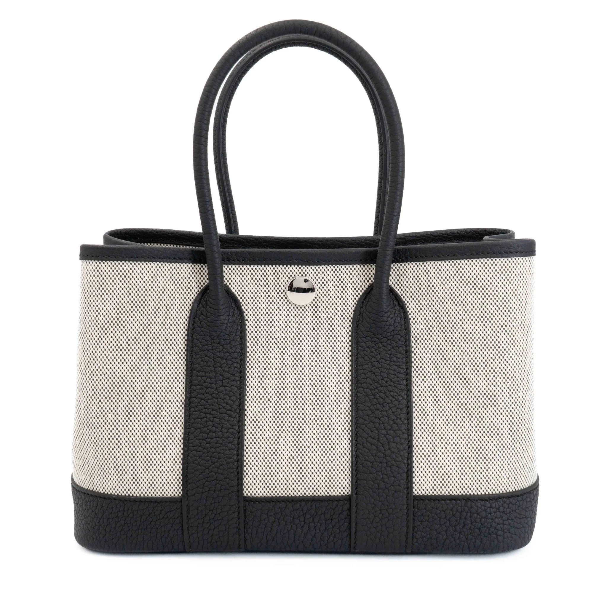 Brand New ( Rank N ) HERMÈS Neo Garden Party 23 Noir (89) Toile H canvas Negonda Palladium hardware G (2026)