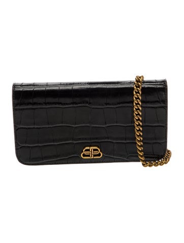 Balenciaga Embossed Leather Crossbody Bag