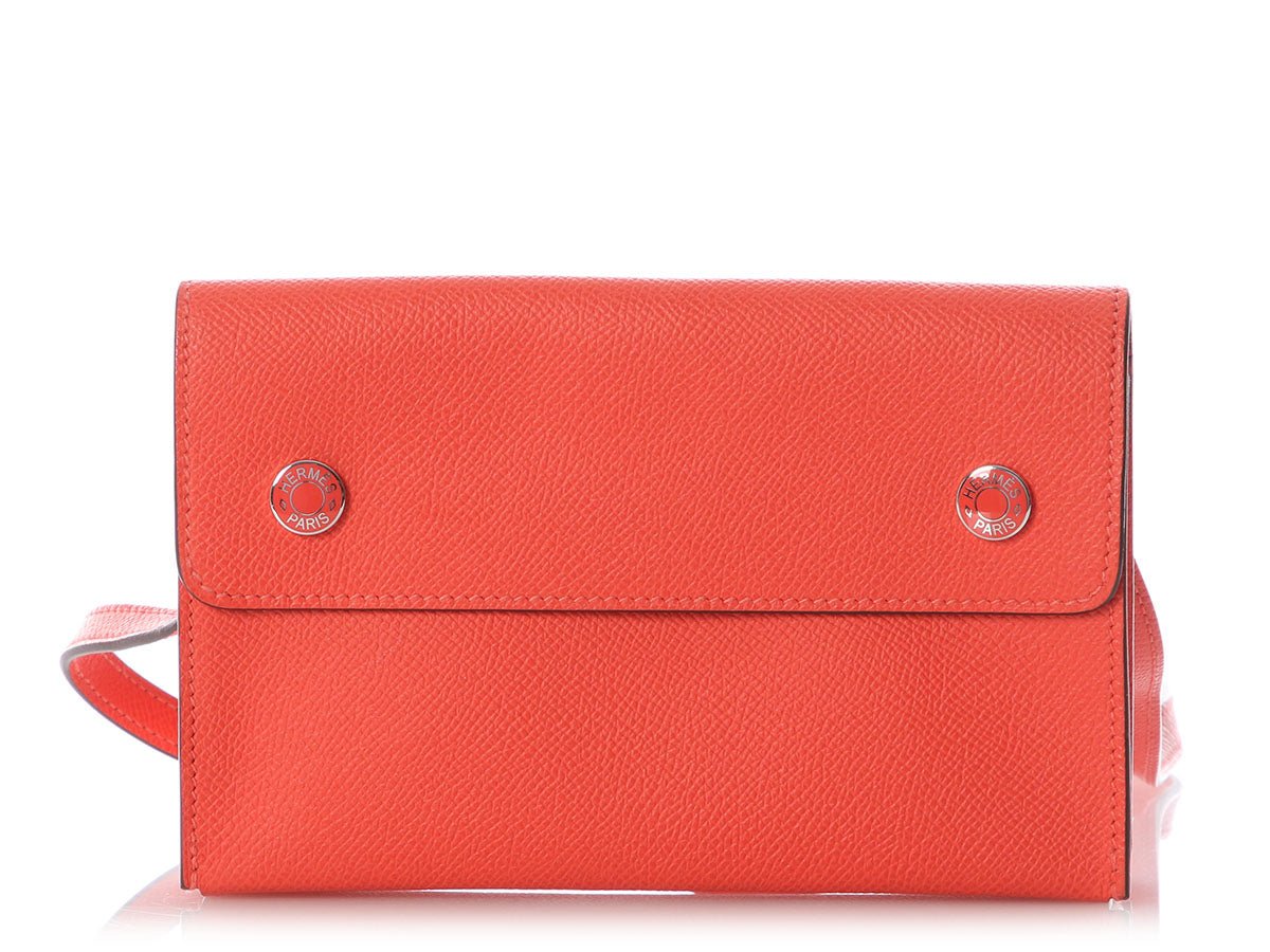Hermes Hermès Rose Texas Snap Wallet