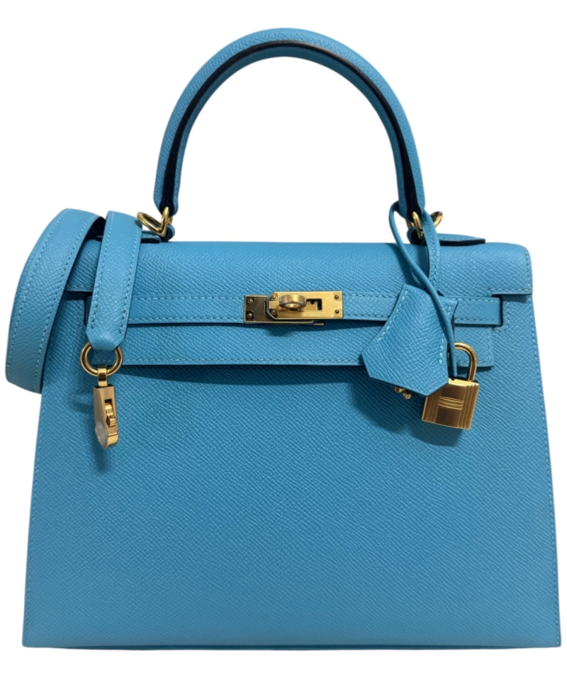 Hermes Bleu du Nord Epsom Kelly Sellier 25 Gold Hardware, 2019