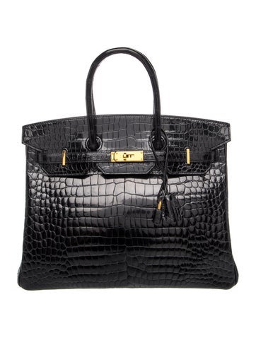 Shiny Porosus Crocodile Verso Birkin 35