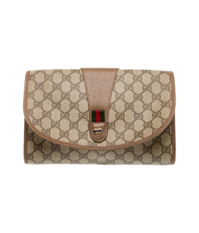 Gucci Gg Supreme Clutch Vintage