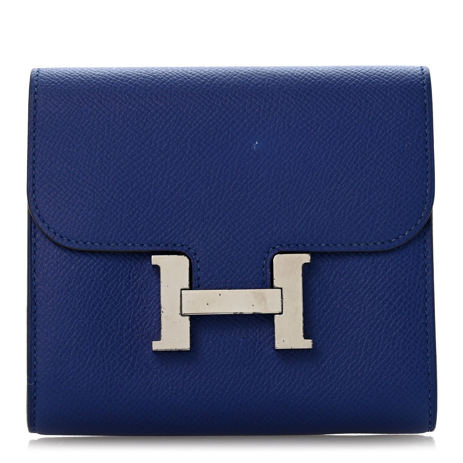 Hermes Epsom Constance Short Wallet Bleu Electrique