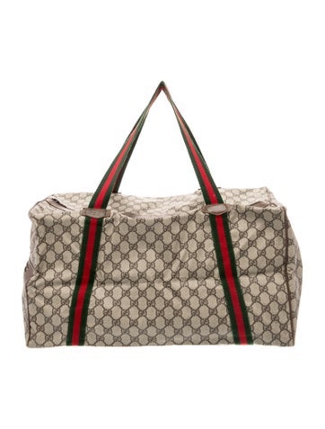 GG Canvas Weekender Bag Vintage