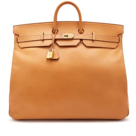 Hermes Vache Natural HAC Haut à Courroies Birkin 55 Gold Hardware, 1977