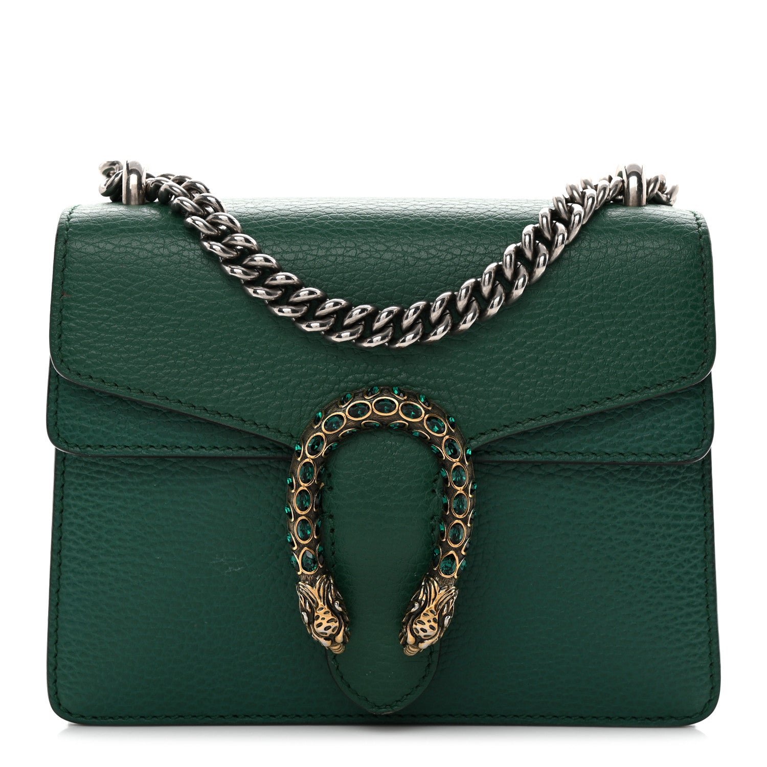 Gucci Calfskin Mini Dionysus Shoulder Bag Emerald