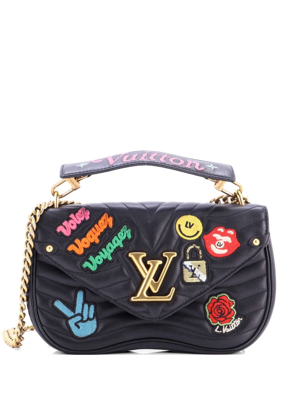 Louis Vuitton New Wave Chain Bag Limited Edition Patches Quilted Leather MM shoulder bag