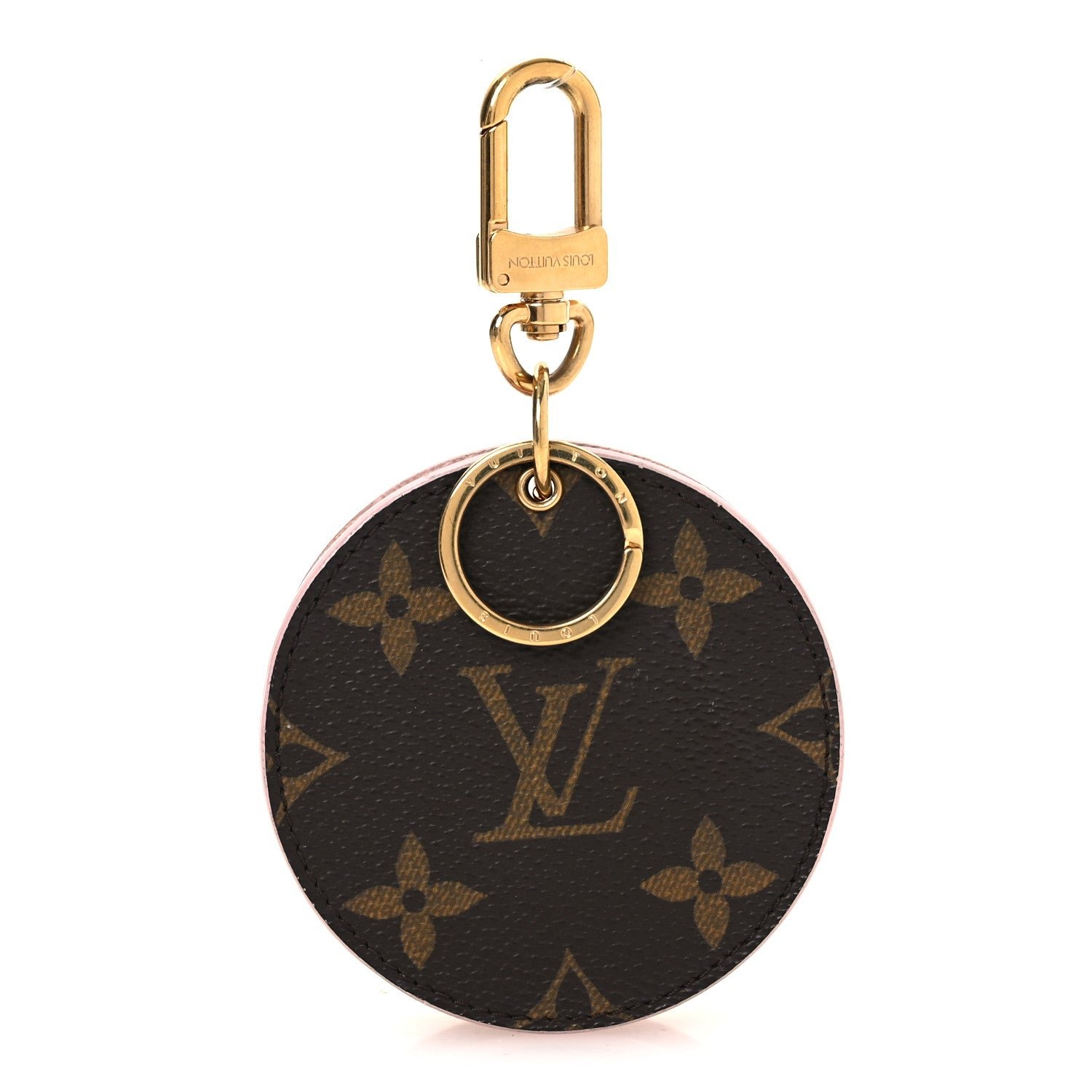 Louis Vuitton Monogram LV Mirror Bag Charm Key Holder Rose Ballerine
