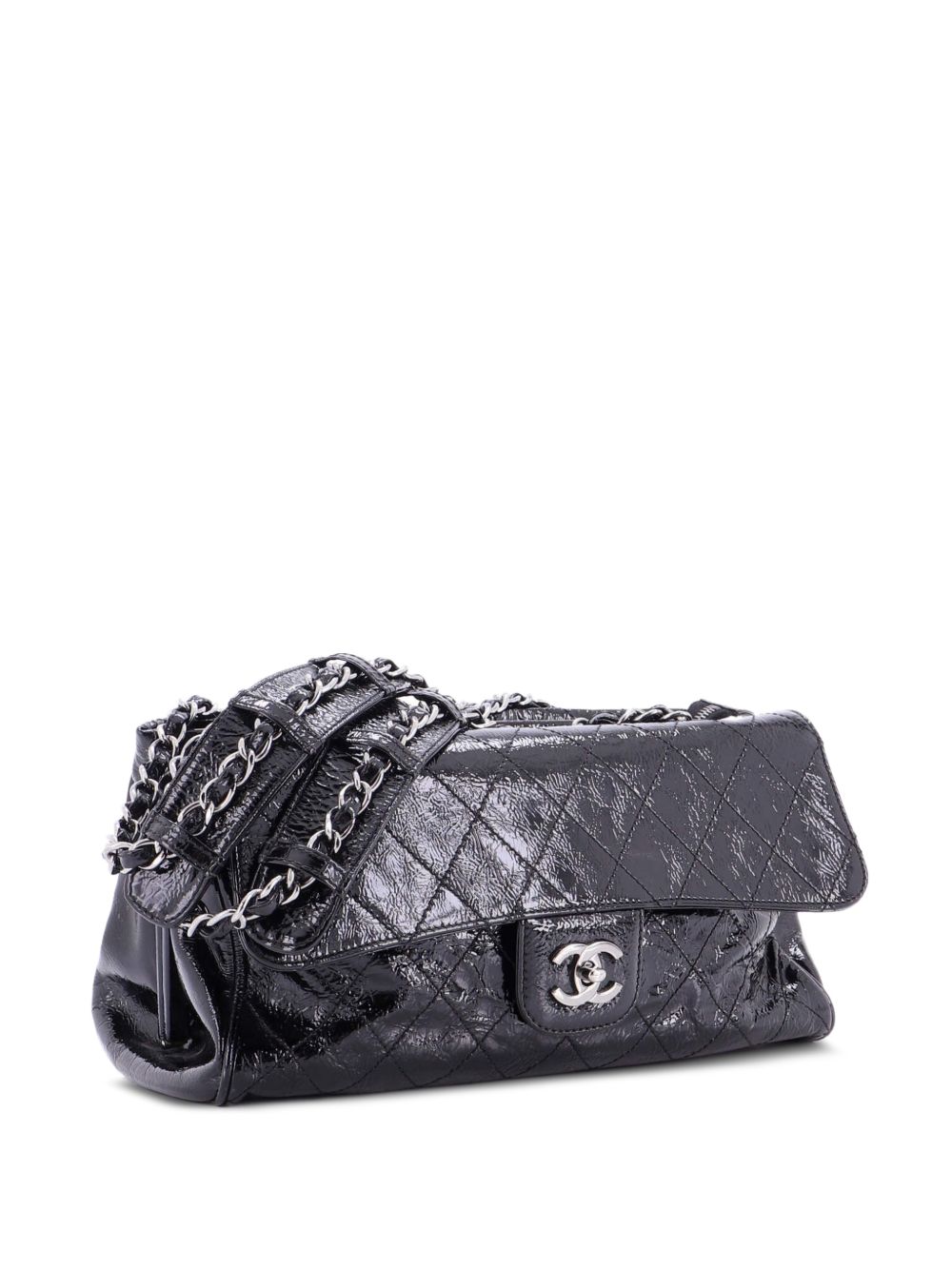 Ritz Flap Bag Quilted Patent Large shoulder bag