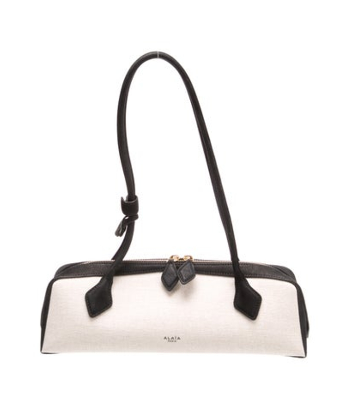 Alaia Canvas Shoulder Bag