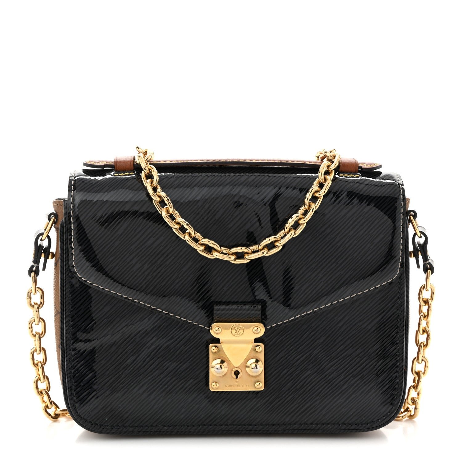 Louis Vuitton Shiny Epi Monogram Pochette Metis Mini Marine