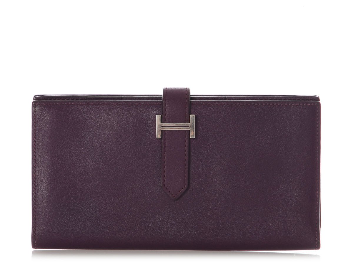 Hermes Hermès Raisin Swift Bearn Soufflet Long Wallet