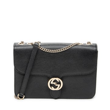 Leather Medium Interlocking GG Chain Crossbody